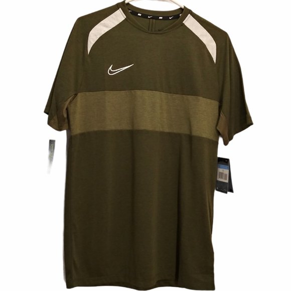 Nike Dry Academy TOP khaki t-shirt soccer size M - Picture 2 of 6